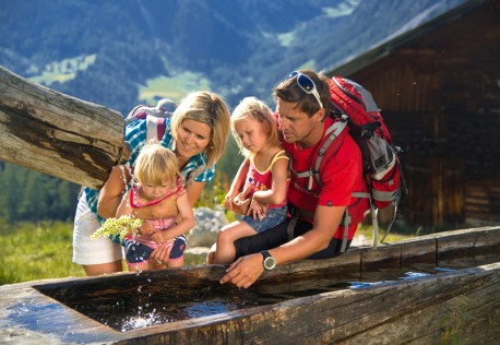 Erfrischung beim Wandern